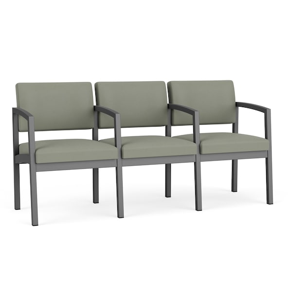 Lesro Lenox 3 Seat Tandem Seating W/ Arms, 64.5 in W 24.5 in L 32 in H LS3103 - main